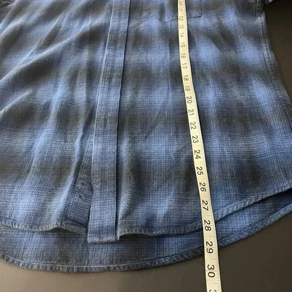 Pendleton shirt Mason Plaid L cotton Shirt Button Down Long Sleeve Blue - Picture 7 of 7